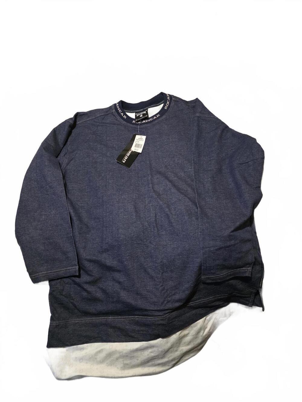 Vtg Rocawear Navy Blue Crewneck Sweatshirt XXL Men's